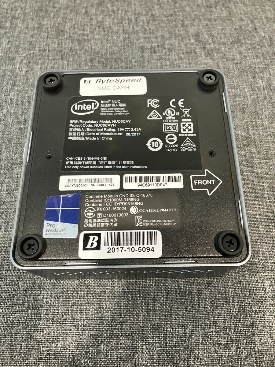 Intel NUC-Based Mini PC NUC6CAY Intel Celeron J3455 12GB 250GB HD