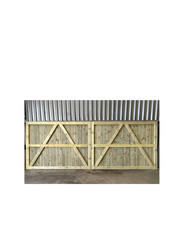 DRIVEWAY GATE Framed heavy duty timber wooden made to measure gate, feather egde