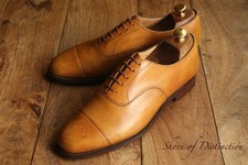 Church's Tan Brown Leather Oxford Brogue Shoes Mens UK 9 F US 10 EU 43