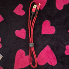 Braided Red/Black USB-A to Micro-USB Charging Data Cable 3 ft