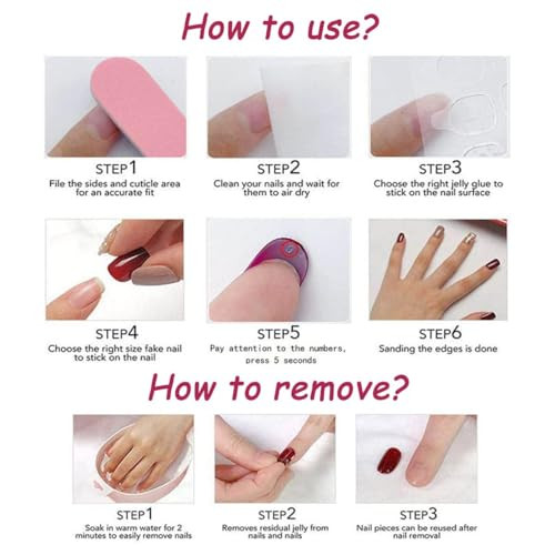 Pink French tips Press on Nails Short Square Fake Nails with Design White - Picture 7 of 7