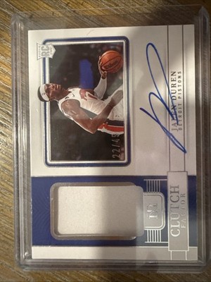 JALEN DUREN 2022-23 NATIONAL TREASURES CLUTCH RPA ROOKIE RC AUTO /49 Q6084