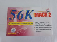 56K MACH 2 INTERNAL DATA/FAX MODEM PCI VERSION FOR WINDOWS 95, 98 NEW SEALED