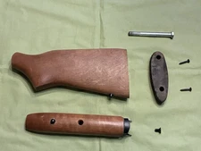 USED OEM ROSSI SINGLE SHOT BROWN WOOD STOCK FOREND BOLT *CHECK DIMENSIONS .243