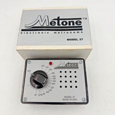 Vintage Metone Metronome Model 27 Made In USA Fast Shipping Works! SEE VIDEO