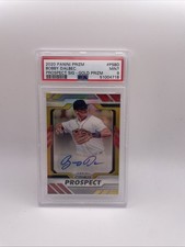 2020 Panini Prizm Prospect Sig Gold Prizm Bobby Dalbec RC PSA 9 Auto /10 #PS-BD