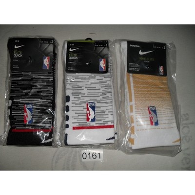 Nike Elite Quick Crew Basketball Socks Cushioned NBA Mens Size L SX5454-100 3p
