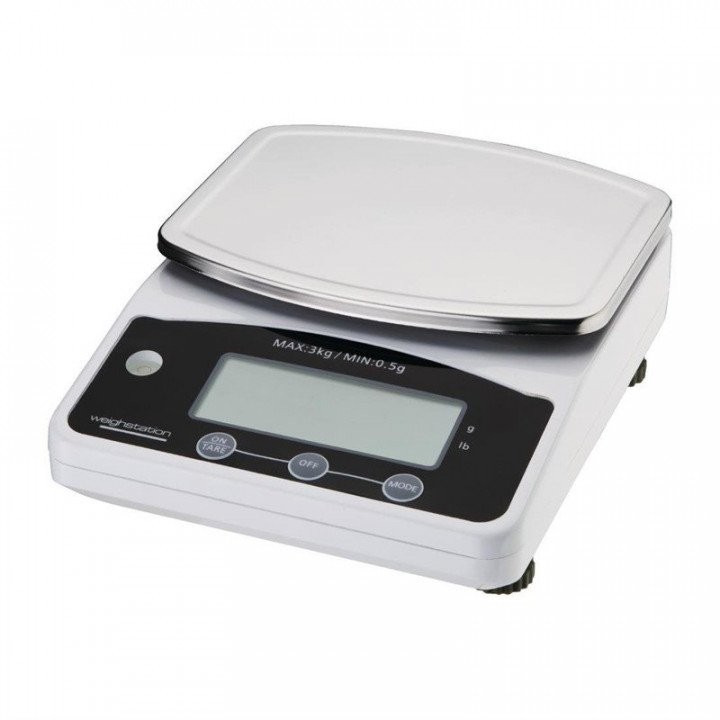 Balance inox digitale 3 Kg avec pesée fine à 0,5 g et tare