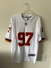 Men’s Nike Eddie Goldman #97 Washington Commanders Away Jersey Sz S - White