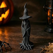 Halloween Witch Figurine Gothic Resin Statues 7.8In