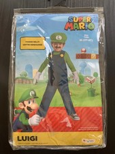 Super Mario Luigi Halloween Costume Kids Size 3T-4T With Hat, Belly And Gloves