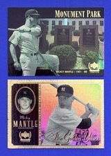 (2)  2000 UD Legends Mickey Mantle Golden Years & Monument Park Insert Cards