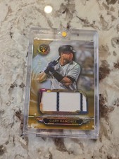 2019 Topps Triple Threads Single Jumbo Relics Gold 4/9 Gary Sanchez #SJR-GS3