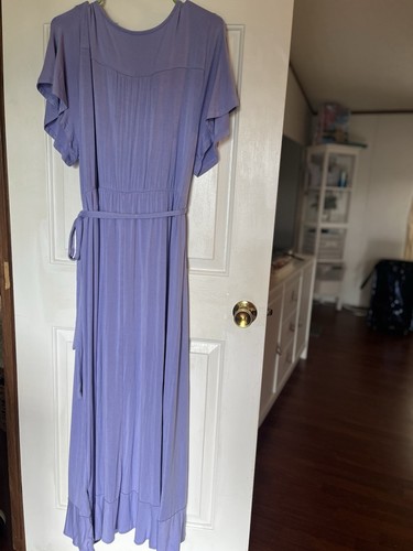 Ingrid & Isabel Flutter Short Sleeve Knit Maternity Lavender Dress Size XXL - Picture 11 of 18