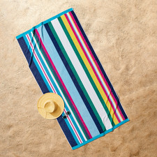 BEACH TOWELS Oversized Striped Cotton-Blend Pool Spa Bath Choose Your Color