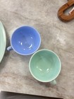 T.S.&T. Lu-Ray Pastels Pink Ceramic Saucer USA Depression Era 1930s — photo 2