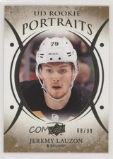 2018-19 Upper Deck UD Portraits Rookies Gold Foil 68/99 Jeremy Lauzon #P-52 0b3