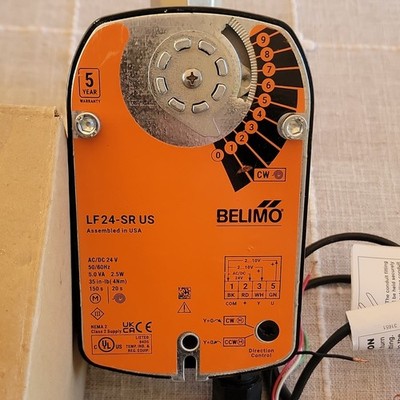 Belimo LF24-SR US Valve Actuator w/ B223 Ball Valve 1in Cv10 2-10V 24V