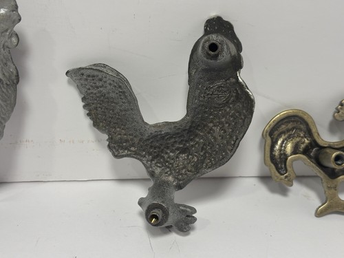 Vintage Rooster Cabinet Pulls Lot of 9 MNG Drawer Kitchen - Picture 7 of 7