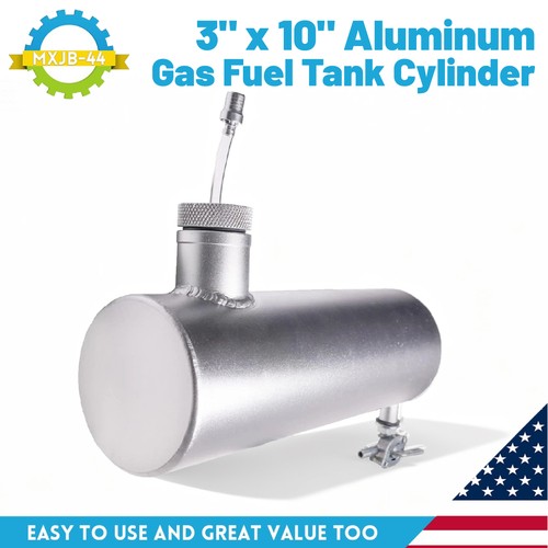 10" x 3" Aluminum Welding Gas Fuel Tank Cylinder Fit Predator 212cc 196cc 6.5HP - Picture 1 of 12