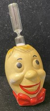 Rare Vintage 1950s MCM Ceramic Chalkware Egg Head Kitchen Sand Timer Cartoon