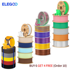 10 Kaufen, 6 BezahlenELEGOO PETG PLA+ PLA ABS 3D Drucker Filament 1,75mm 1KG