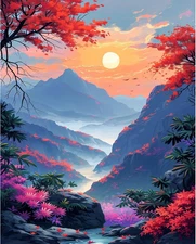 Paint by Numbers Kit for Adults Beginner, Landscape Adult Paint by Number Kits o