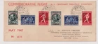 3x 1947 Belgium Centenary International Philatelic Exhibition Airmail Covers