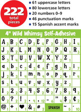 Self-Adhesive Calming Colors 4" Wild Whimsy Letters Combo Pack TCR9646 