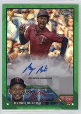 2023 Chrome Logofractor Edition Green Refractor 4/99 Byron Buxton Auto 08k5