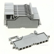 10 Wago Din Rail Mount Terminal Blocks 4-Position 28-14AWG 10A Clamp 280-609
