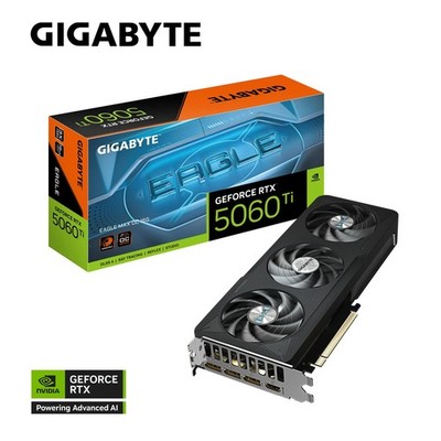Gigabyte GeForce RTX 5060 Ti EAGLE MAX OC 16G 2617 MHz CUDA 4608 28 Gbps