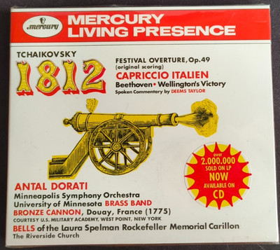 CD MERCURY LIVING PRESENCE - TSCHAIKOWSKY 1812 - CAPRICCIO ITALIEN - VERGOLDET