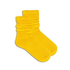 Yellow Slouch Socks Adult Medium