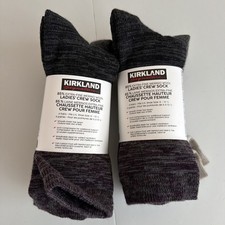 8 Pairs Kirkland Signature Women Ladies Extra Fine Merino Wool Blend Crew Socks