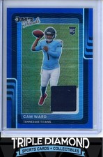 2025 Panini Donruss Optic Cam Ward Threads Rookie Patch Blue Hyper Prizm AA125