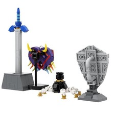 MOC Legend of Zelda Game Iconic Models Hailia Shield & Master Sword Building Set