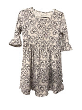 Girls Epic Thread Black/White Size 4 Heart Dress