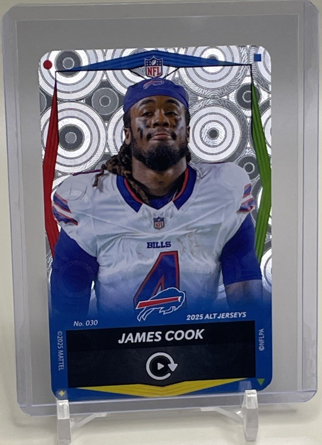 2025 Uno Elite NFL Alt Jerseys James Cook #030 Hypnotic Foil SSP Buffalo Bills