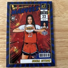 2025 Panini Donruss WNBA Sonia Citron Net Marvels #4 Press Proof Blue SP RC