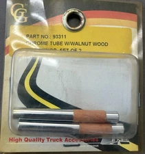 Chrome Door Lock Knobs With Wood Accents