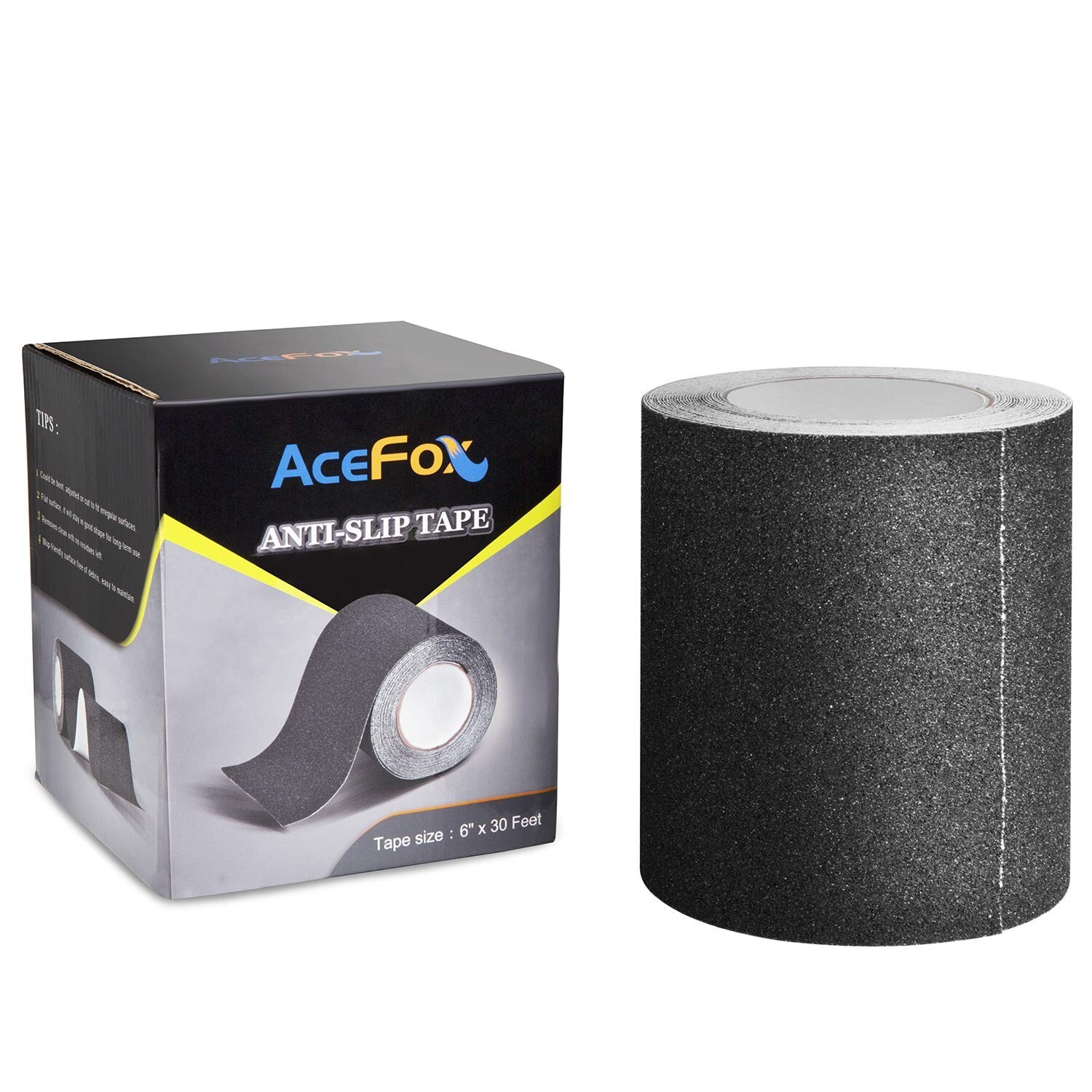 Safety Anti Slip Tape Rubberized 6" X 30' Roll Non Skid Boat Stairs