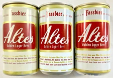 Altes Fassbier Carling choice of various empty 12-oz Frankenmuth top or bot open