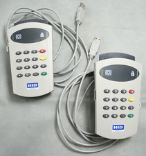 Lot of 2 HID OMNIKEY 3621 USB Smart Card Reader with PIN Pad Reader