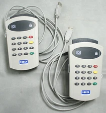 Lot of 2 HID OMNIKEY 3621 USB Smart Card Reader with PIN Pad Reader