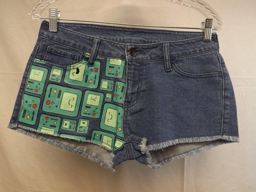New Adventure Time LSP or BMO Womens Jean Shorts Sizes S-M-L-XL - Picture 10 of 12