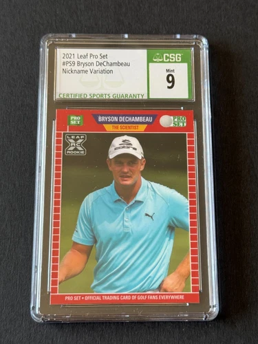 2021 Leaf PRO SET Golf BRYSON DECHAMBEAU Scientist NICKNAME VARIATION CSG 9 CGC