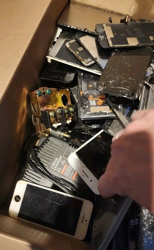 BIG A** BOX Random Smartphone Cell Phone Parts LCD Leftovers OEM iPhone Samsung - Zdjęcie 5 z 13
