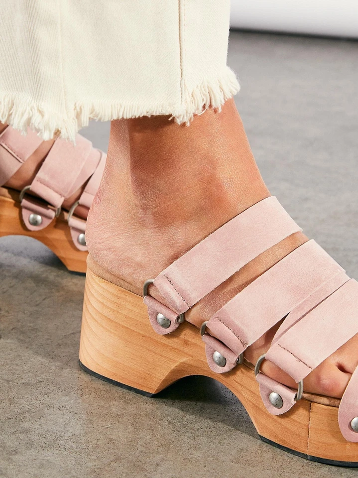 Nuevos zuecos Free People Virgo con tiras talla 10 precio de venta sugerido por el fabricante: 198 USD cuero Foto 3 de 3