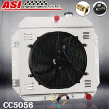 4-Row Radiator+Shroud Fan Kit For 1960-1962 Chevy C10 C20 C30 Pickup Truck V8